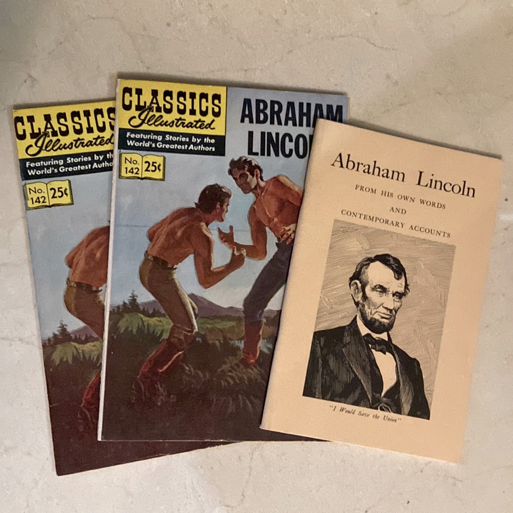 2 Classic Illustrated 142 Abraham Lincoln Comic Book